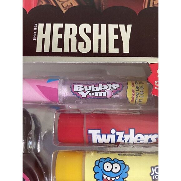 6 Piece Hershey Scented Lip Gloss Balm Jolly Rancher Reese's Twizzler Bubble Yum - Picture 6 of 10